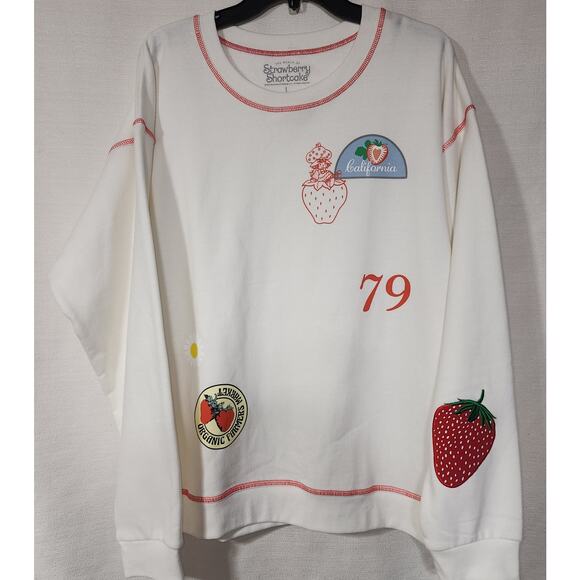 Strawberry shortcake white sweatshirt size Large women's - Picture 6 of 8